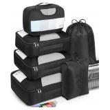 Veken 6 Set Packing Cubes for Suitcases and