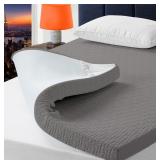 4 Inch Gel Memory Foam Cooling Mattress Topper