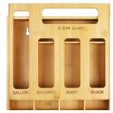 Plastic Bag Organizer for Drawer  Bamboo Food