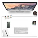 Clear Desk Mat on top of desks   36 x 20 inches