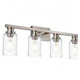 VINLUZ 4 Light Vanity Light Fixture in Brushed