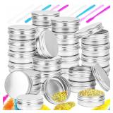 MotBach 24 Pack 1 Oz Aluminum Tin Jar Refillable