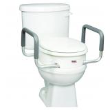 Carex 3 5 Inch Raised Toilet Seat with Arms