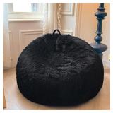 Fluffy Stuffed Animal Storage Bean Bag Chair