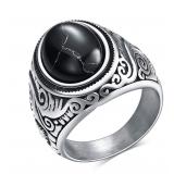 MYNENEY Retro Vintage Stone Rings for Men