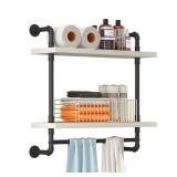 Helsin 24inch Industrial Pipe Shelving Bathroom