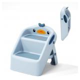Toddler Step Stool  Blue  Foldable 2 Step Stool