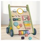 OFFSITE Wooden Baby Walker Wheels Baby Push