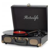 OFFSITE Vinyl Record Player 3 Speed Bluetooth