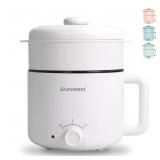 White Ramen Cooker Hot Pot Electric Mini With