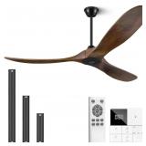 Ceiling Fan without Lights 72 Inch Large Ceiling