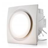 Bathroom Exhaust Fan with Light LED Square Quiet