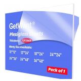 1 4 Clear Acrylic Sheet  6mm Thick 18x24