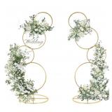 Gold Arch Backdrop Stand 5Ft Wedding Round Hoop