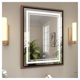 Wansi LED Bathroom Mirror  16 x 24 Inch LED