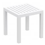 18  White Patio Square Resin Side Table with