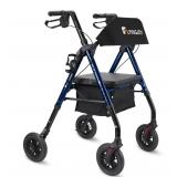 Folding Rollator Walker with Seat and Extra Wide