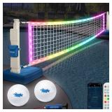 LED Pool Volleyball Net Set  Light Up Pool