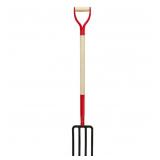 Heavy Duty Garden Fork for Digging  4 Tines