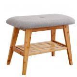 Shoe Rack Bench  Bamboo Entryway Bench