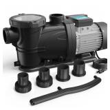 1 5 HP Pool Pump  7350GPH  115V  2 Adapters