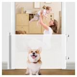 Premium Retractable Baby and Pet Gate   33  Tall