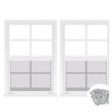 2 Pcs 12  X18   White Flush Mount Shed Window