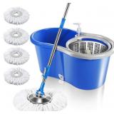 MASTERTOP Mop and Bucket with Wringer Set  Spin