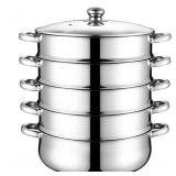 DOITOOL Stainless Steel Steamer Pots  5 Tier