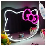 Anime Kit Neon Sign Mirror  16 1x13 2 Inch Cute
