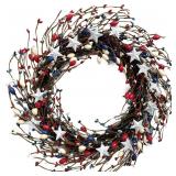 16Inch Patriotic Berry wreath  4th of July