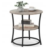 VASAGLE Side Table  Round End Table with 2