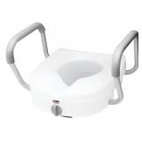 Carex EZ Lock Raised Toilet Seat with Handles