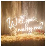 Will You Marry Me Neon Sign with Lights for