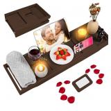 Foldable Bathtub Caddy Tray  Bamboo Bath Tub