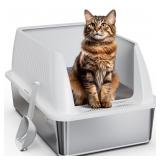 Stainless Steel Litter Box XL Metal Litter Box