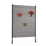 Metal Outdoor Privacy Screen with Stand  4 ft W