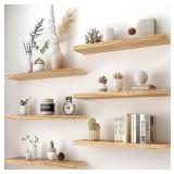 24 Inch Wood Floating Shelves for Wall  Wooden