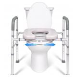 Raised Toilet Seat with Handles  Width and