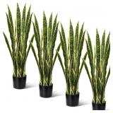 4 Pack 3 17Ft Artificial Snake Plant 38