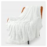 TOONOW Extra Soft Fuzzy Faux Fur Throw Blanket