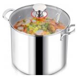 LIANYU 12QT 18 10 Stainless Steel Stock Pot with