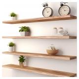 36 Inch Wood Floating Shelves for Wall  Wooden