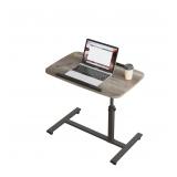 Adjustable Overbed Bedside Table with Wheels