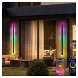 Outdoor RGB Long Wall Lights  47 2inch 2 Pack
