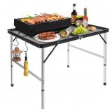 jkwokback 3ft x 2ft Grill Table Portable Camping