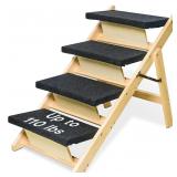 2 in 1 Dog Stairs Dog Ramp with 4 Steps