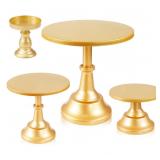 mwellewm 4 Pcs white Cake Stand Set Round Metal