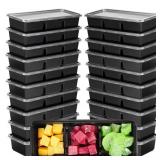 Hushee 100 Pack 17 oz Small Meal Prep Containers
