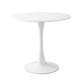 White Round Dining Table  24 Inches Tulip Round